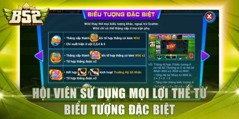 Hội viên sử dụng mọi lợi thế từ biểu tượng đặc biệt