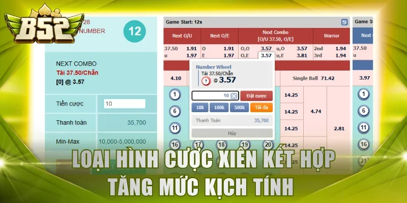Loại hình cược xiên kết hợp tăng mức kịch tính khi tham gia
