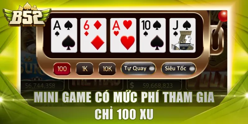 Mini game có mức phí tham gia chỉ 100 xu